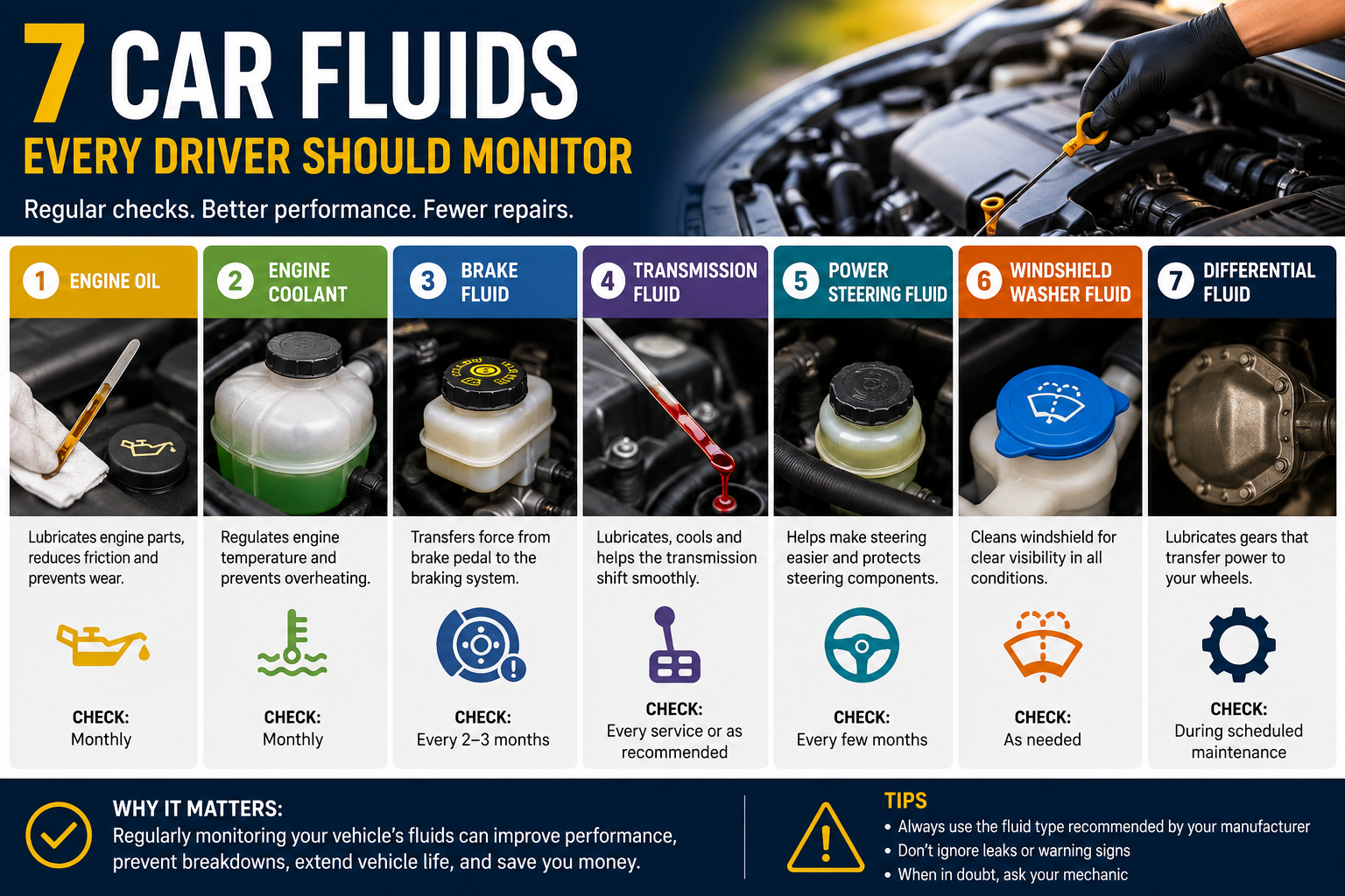 7 Car Fluids Every Driver Should Monitor